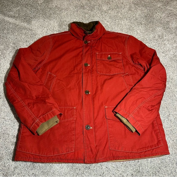 J Crew Quilted Barn Chore Jacket with Corduroy Collar and Hidden Hood - XL - Picture 1 of 17